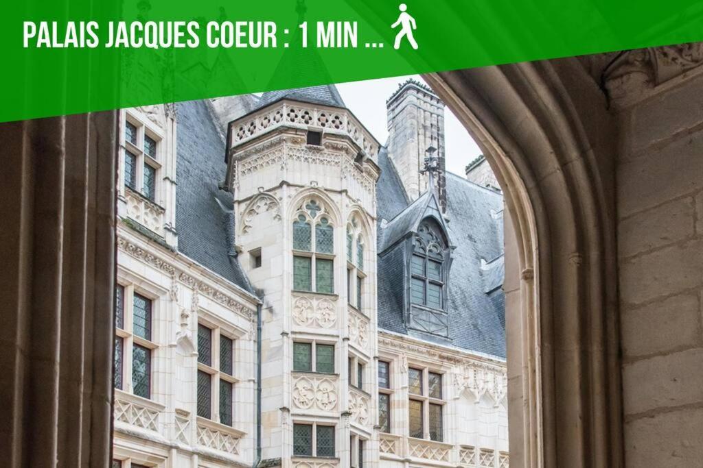 Les Quatre Piliers - 1 Min Palais Jacques Coeur Lägenhet Bourges Exteriör bild