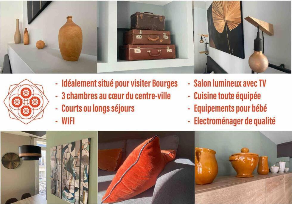Les Quatre Piliers - 1 Min Palais Jacques Coeur Lägenhet Bourges Exteriör bild